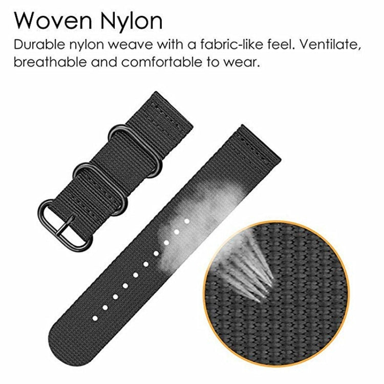 Per Samsung Galaxy Watch4 / Watch4 Classic / Watch5 / Watch5 Pro cinturino in nylon a tre anelli