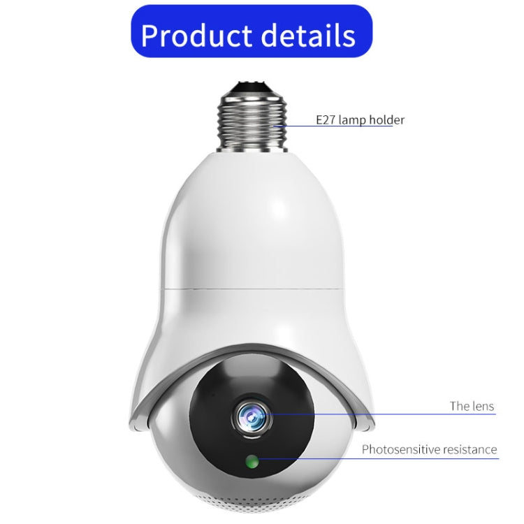 Lampadina WiFi con Telecamera HD 2MP e Visione Notturna