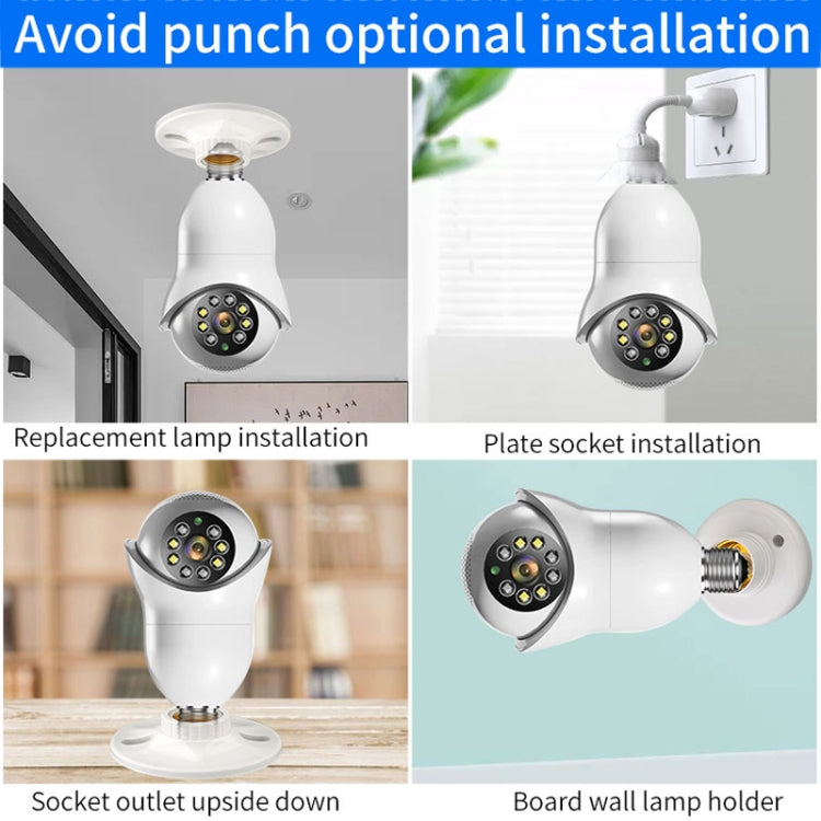 Telecamera di sorveglianza WiFi HD 2MP con lampadina E27