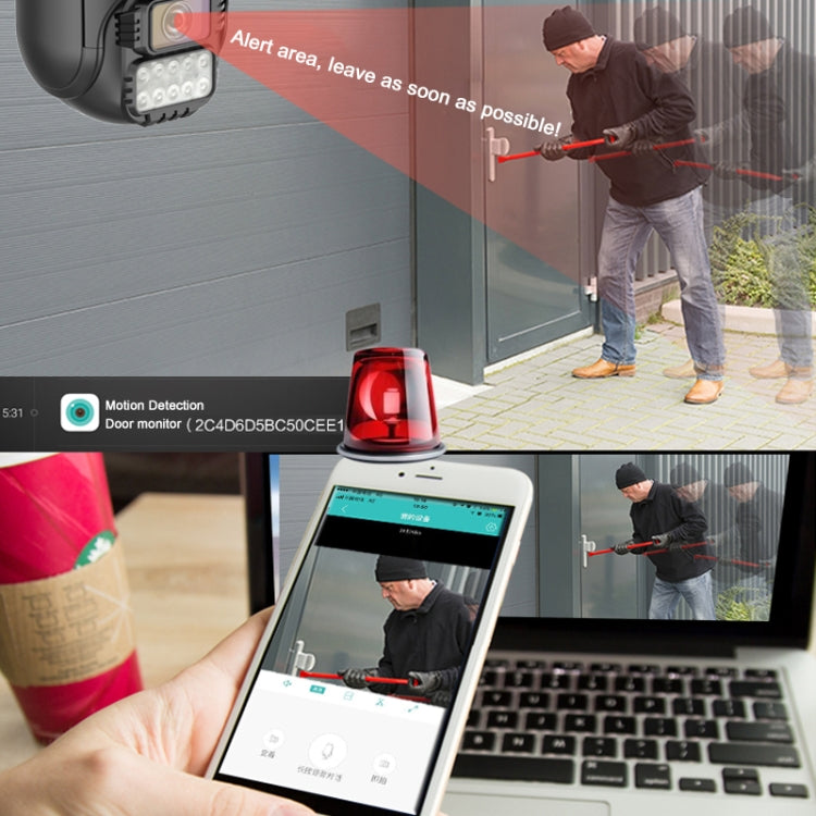 Telecamera IP Dome WiFi QX67 con riconoscimento umanoide AI