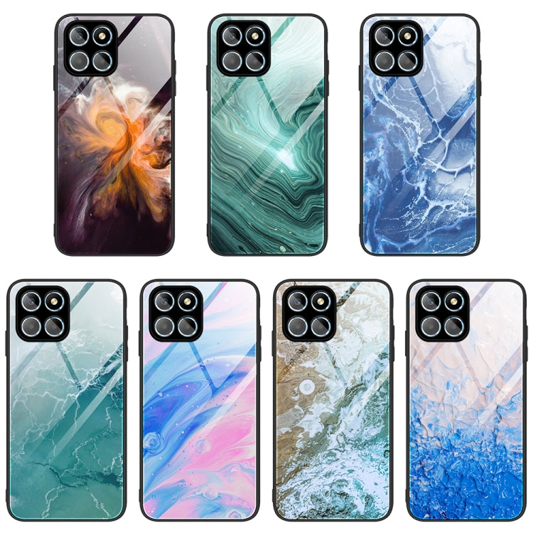 Custodia per telefono in vetro con motivo in marmo, For Honor X8, For Xiaomi Civi 2, For Xiaomi Poco M4
