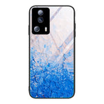 Custodia per telefono in vetro con motivo in marmo, For Honor X8, For Xiaomi Civi 2, For Xiaomi Poco M4