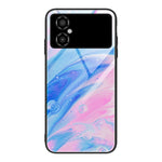 Custodia per telefono in vetro con motivo in marmo, For Honor X8, For Xiaomi Civi 2, For Xiaomi Poco M4