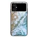 Custodia per telefono in vetro con motivo in marmo, For Honor X8, For Xiaomi Civi 2, For Xiaomi Poco M4