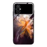 Custodia per telefono in vetro con motivo in marmo, For Xiaomi Poco M5