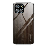 Custodia per telefono in vetro con venature del legno, For Honor X8, For Xiaomi Redmi A1 4G, For Xiaomi Civi 2, For Xiaomi Poco M4, For Xiaomi Poco M5