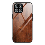 Custodia per telefono in vetro con venature del legno, For Honor X8, For Xiaomi Redmi A1 4G, For Xiaomi Civi 2, For Xiaomi Poco M4, For Xiaomi Poco M5