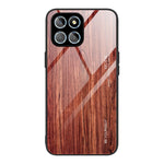 Custodia per telefono in vetro con venature del legno, For Honor X8, For Xiaomi Redmi A1 4G, For Xiaomi Civi 2, For Xiaomi Poco M4, For Xiaomi Poco M5