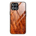 Custodia per telefono in vetro con venature del legno, For Honor X8, For Xiaomi Redmi A1 4G, For Xiaomi Civi 2, For Xiaomi Poco M4, For Xiaomi Poco M5