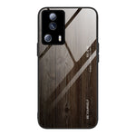 Custodia per telefono in vetro con venature del legno, For Honor X8, For Xiaomi Redmi A1 4G, For Xiaomi Civi 2, For Xiaomi Poco M4, For Xiaomi Poco M5