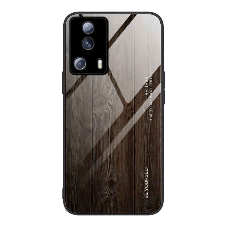 Custodia per telefono in vetro con venature del legno, For Honor X8, For Xiaomi Redmi A1 4G, For Xiaomi Civi 2, For Xiaomi Poco M4, For Xiaomi Poco M5