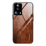Custodia per telefono in vetro con venature del legno, For Honor X8, For Xiaomi Redmi A1 4G, For Xiaomi Civi 2, For Xiaomi Poco M4, For Xiaomi Poco M5