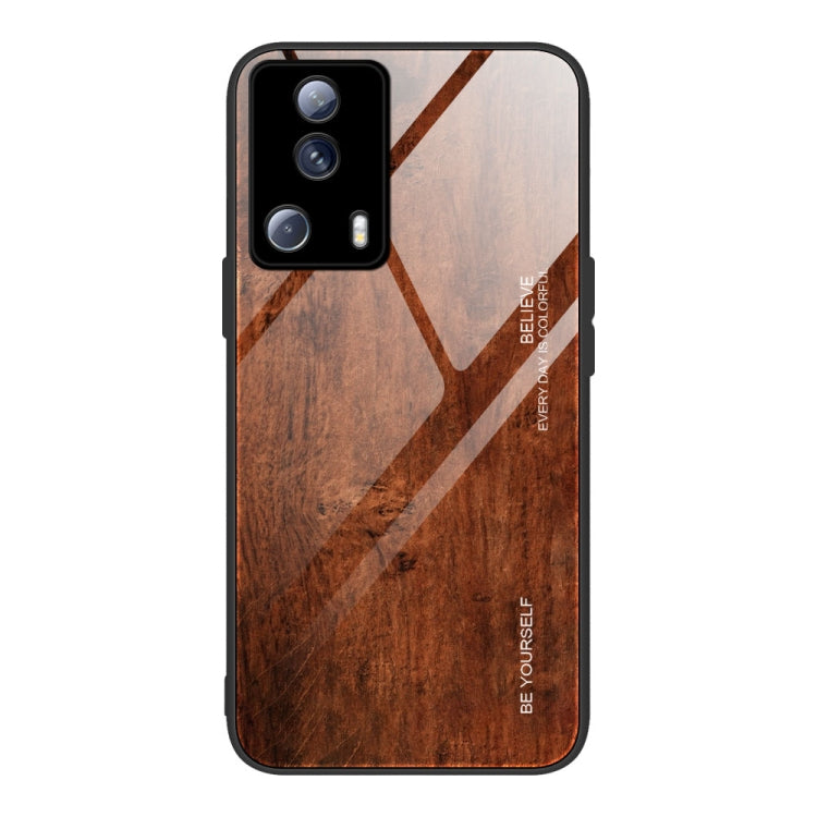 Custodia per telefono in vetro con venature del legno, For Honor X8, For Xiaomi Redmi A1 4G, For Xiaomi Civi 2, For Xiaomi Poco M4, For Xiaomi Poco M5