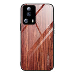 Custodia per telefono in vetro con venature del legno, For Honor X8, For Xiaomi Redmi A1 4G, For Xiaomi Civi 2, For Xiaomi Poco M4, For Xiaomi Poco M5