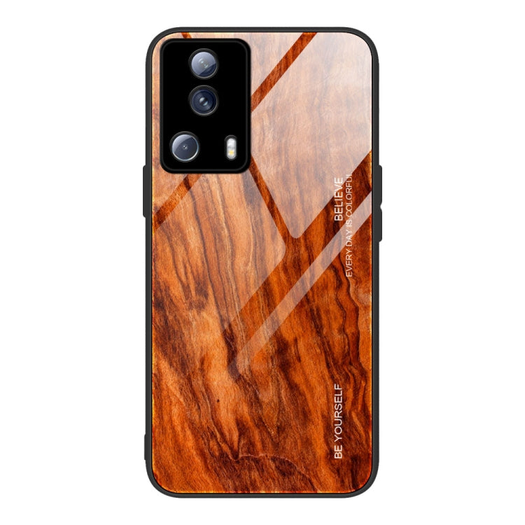 Custodia per telefono in vetro con venature del legno, For Honor X8, For Xiaomi Redmi A1 4G, For Xiaomi Civi 2, For Xiaomi Poco M4, For Xiaomi Poco M5