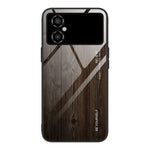 Custodia per telefono in vetro con venature del legno, For Honor X8, For Xiaomi Redmi A1 4G, For Xiaomi Civi 2, For Xiaomi Poco M4, For Xiaomi Poco M5
