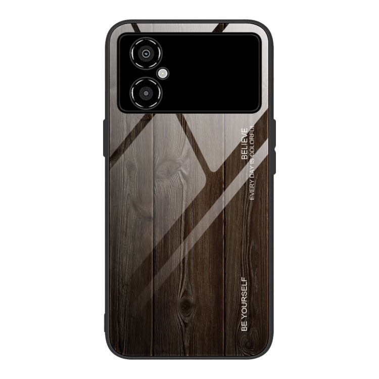 Custodia per telefono in vetro con venature del legno, For Honor X8, For Xiaomi Redmi A1 4G, For Xiaomi Civi 2, For Xiaomi Poco M4, For Xiaomi Poco M5