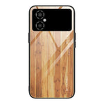 Custodia per telefono in vetro con venature del legno, For Honor X8, For Xiaomi Redmi A1 4G, For Xiaomi Civi 2, For Xiaomi Poco M4, For Xiaomi Poco M5