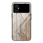 Custodia per telefono in vetro con venature del legno, For Honor X8, For Xiaomi Redmi A1 4G, For Xiaomi Civi 2, For Xiaomi Poco M4, For Xiaomi Poco M5