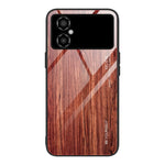Custodia per telefono in vetro con venature del legno, For Honor X8, For Xiaomi Redmi A1 4G, For Xiaomi Civi 2, For Xiaomi Poco M4, For Xiaomi Poco M5