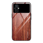 Custodia per telefono in vetro con venature del legno, For Honor X8, For Xiaomi Redmi A1 4G, For Xiaomi Civi 2, For Xiaomi Poco M4, For Xiaomi Poco M5