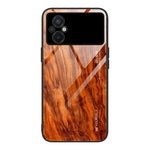 Custodia per telefono in vetro con venature del legno, For Honor X8, For Xiaomi Redmi A1 4G, For Xiaomi Civi 2, For Xiaomi Poco M4, For Xiaomi Poco M5