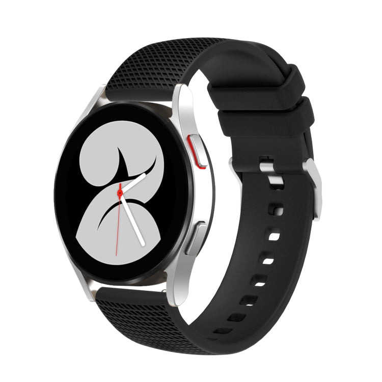 Cinturino in silicone con fibbia in argento butterato da 20 mm, For Samsung Galaxy Watch5 40mm/44mm / Watch5 Pro