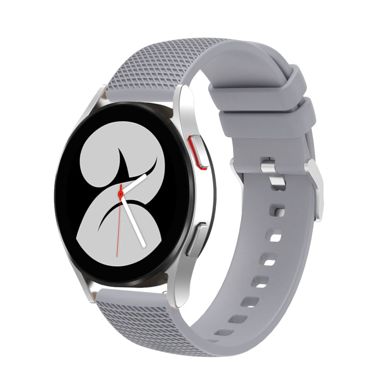 Cinturino in silicone con fibbia in argento butterato da 20 mm, For Samsung Galaxy Watch5 40mm/44mm / Watch5 Pro