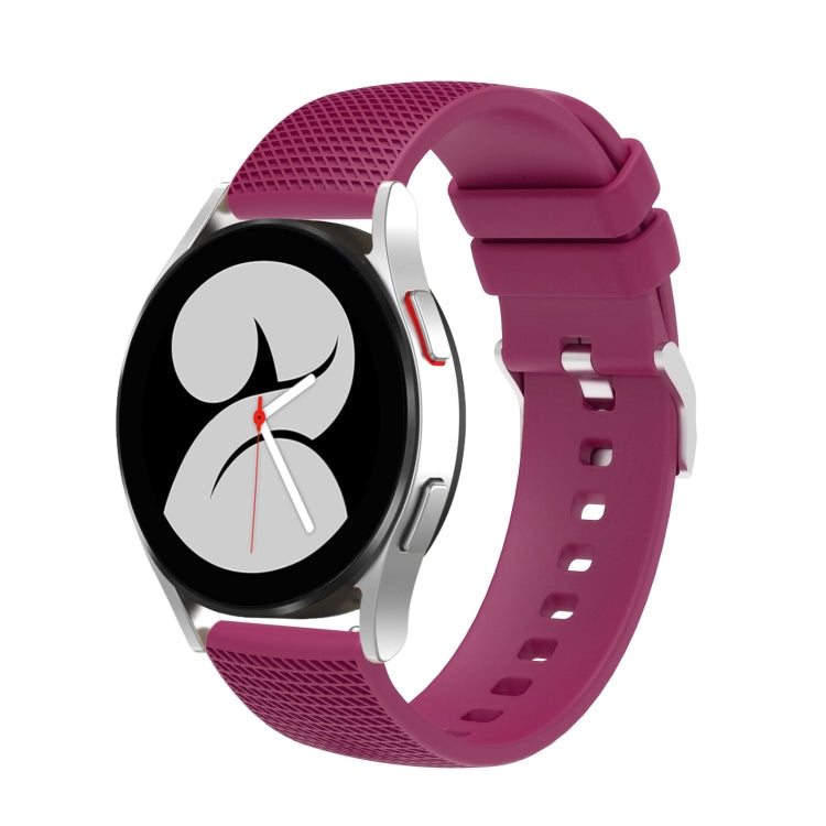 Cinturino in silicone con fibbia in argento butterato da 20 mm, For Samsung Galaxy Watch5 40mm/44mm / Watch5 Pro