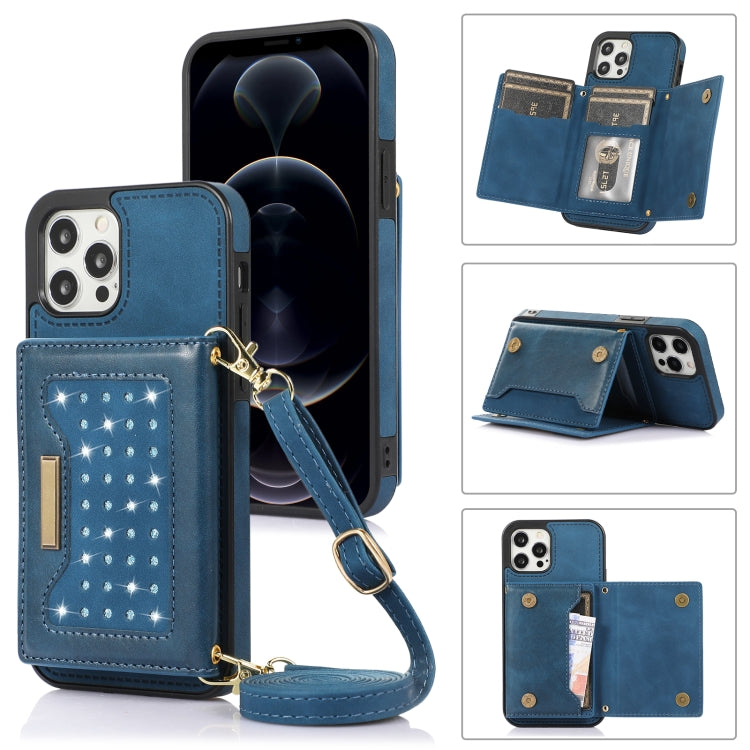 Custodia per telefono in pelle RFID tripla con cordino, For iPhone 12 Pro Max, For iPhone 13, For iPhone 13 Mini, For iPhone 13 Pro