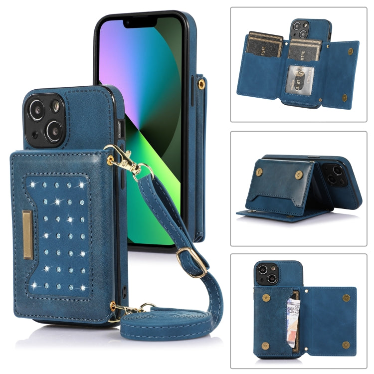 Custodia per telefono in pelle RFID tripla con cordino, For iPhone 12 Pro Max, For iPhone 13, For iPhone 13 Mini, For iPhone 13 Pro