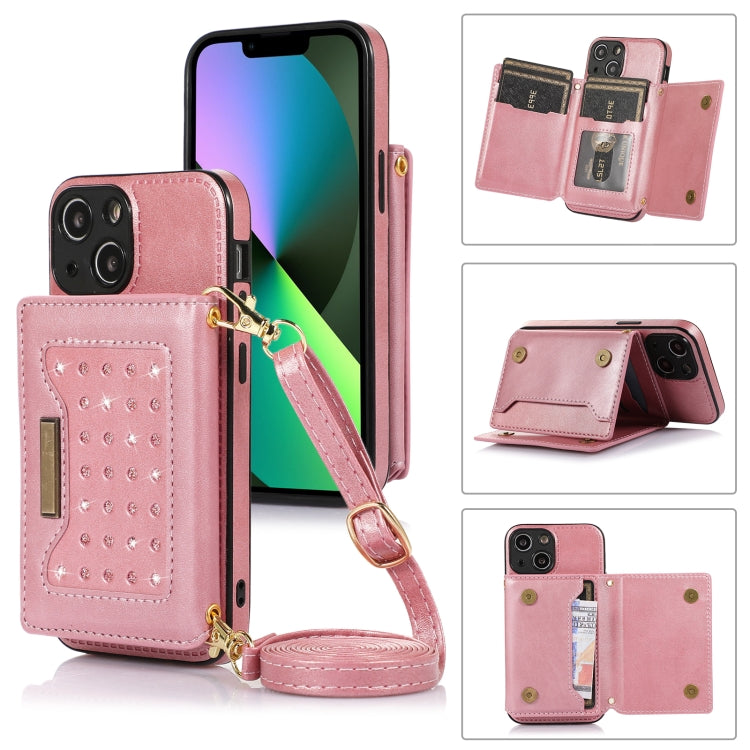 Custodia per telefono in pelle RFID tripla con cordino, For iPhone 12 Pro Max, For iPhone 13, For iPhone 13 Mini, For iPhone 13 Pro
