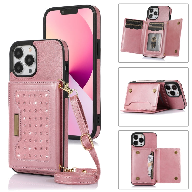 Custodia per telefono in pelle RFID tripla con cordino, For iPhone 12 Pro Max, For iPhone 13, For iPhone 13 Mini, For iPhone 13 Pro