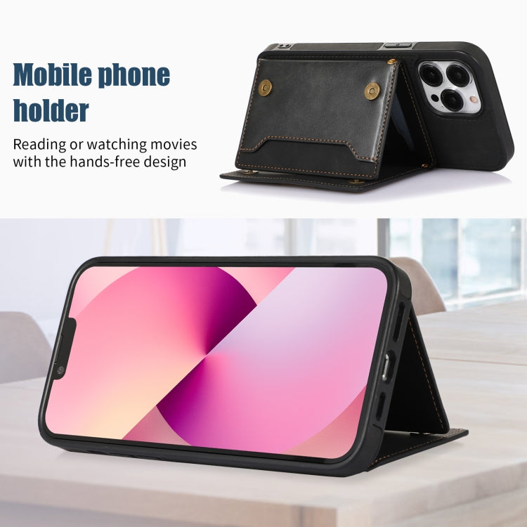 Custodia per telefono in pelle RFID tripla con cordino, For iPhone 14 Pro Max, For iPhone XR, For iPhone XS, For iPhone XS Max