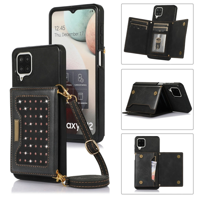 Custodia per telefono in pelle RFID tripla con cordino, For Samsung Galaxy A12, For Samsung Galaxy A13 4G/A13 5G, For Samsung Galaxy A51 4G, For Samsung Galaxy A53 5G, For Samsung Galaxy A52 5G/A52s 5G