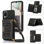 Custodia per telefono in pelle RFID tripla con cordino, For Samsung Galaxy A12, For Samsung Galaxy A13 4G/A13 5G, For Samsung Galaxy A51 4G, For Samsung Galaxy A53 5G, For Samsung Galaxy A52 5G/A52s 5G