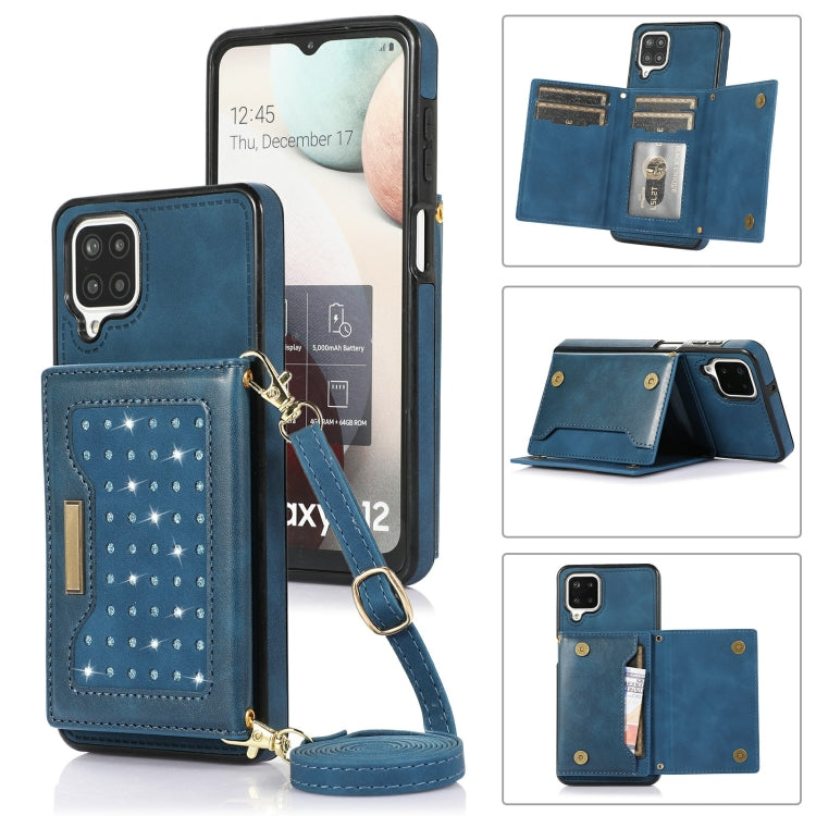 Custodia per telefono in pelle RFID tripla con cordino, For Samsung Galaxy A12, For Samsung Galaxy A13 4G/A13 5G, For Samsung Galaxy A51 4G, For Samsung Galaxy A53 5G, For Samsung Galaxy A52 5G/A52s 5G