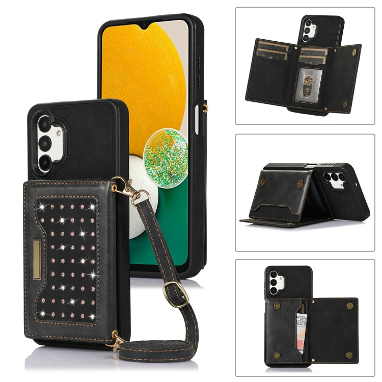 Custodia per telefono in pelle RFID tripla con cordino, For Samsung Galaxy A12, For Samsung Galaxy A13 4G/A13 5G, For Samsung Galaxy A51 4G, For Samsung Galaxy A53 5G, For Samsung Galaxy A52 5G/A52s 5G