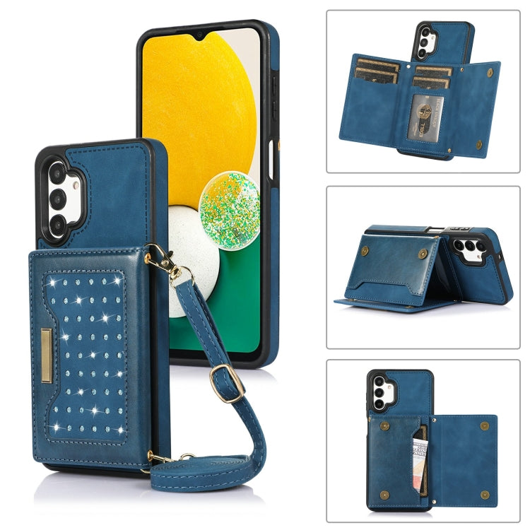 Custodia per telefono in pelle RFID tripla con cordino, For Samsung Galaxy A12, For Samsung Galaxy A13 4G/A13 5G, For Samsung Galaxy A51 4G, For Samsung Galaxy A53 5G, For Samsung Galaxy A52 5G/A52s 5G