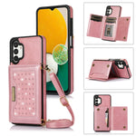 Custodia per telefono in pelle RFID tripla con cordino, For Samsung Galaxy A12, For Samsung Galaxy A13 4G/A13 5G, For Samsung Galaxy A51 4G, For Samsung Galaxy A53 5G, For Samsung Galaxy A52 5G/A52s 5G