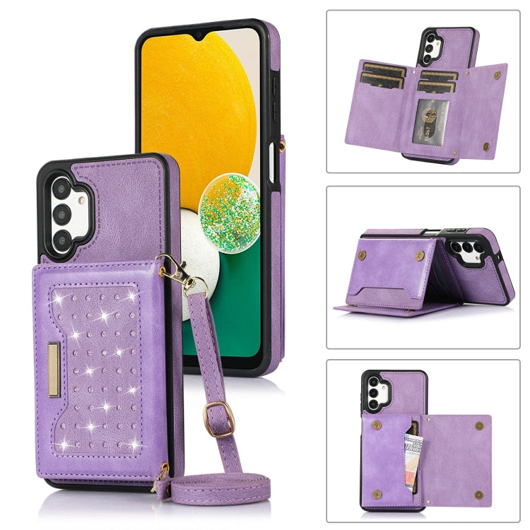Custodia per telefono in pelle RFID tripla con cordino, For Samsung Galaxy A12, For Samsung Galaxy A13 4G/A13 5G, For Samsung Galaxy A51 4G, For Samsung Galaxy A53 5G, For Samsung Galaxy A52 5G/A52s 5G