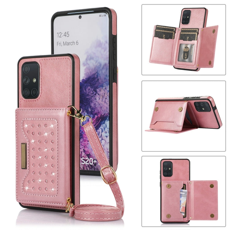 Custodia per telefono in pelle RFID tripla con cordino, For Samsung Galaxy A12, For Samsung Galaxy A13 4G/A13 5G, For Samsung Galaxy A51 4G, For Samsung Galaxy A53 5G, For Samsung Galaxy A52 5G/A52s 5G