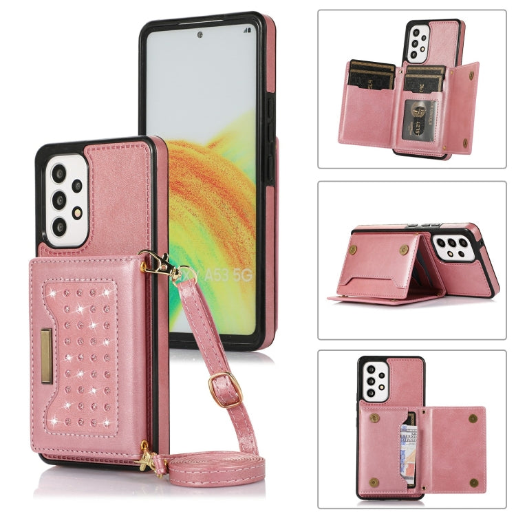 Custodia per telefono in pelle RFID tripla con cordino, For Samsung Galaxy A12, For Samsung Galaxy A13 4G/A13 5G, For Samsung Galaxy A51 4G, For Samsung Galaxy A53 5G, For Samsung Galaxy A52 5G/A52s 5G