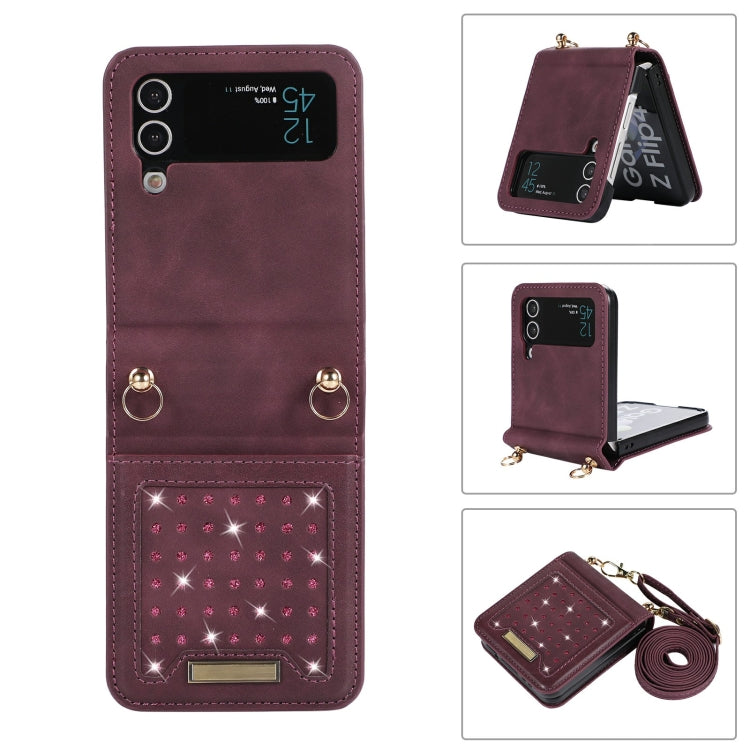Custodia per telefono in pelle RFID tripla con cordino, For Samsung Galaxy Z Flip3 5G, For Samsung Galaxy Z Flip4, For Samsung Galaxy Note20 Ultra, For Samsung Galaxy S20