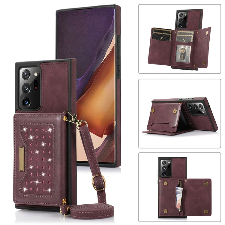 Custodia per telefono in pelle RFID tripla con cordino, For Samsung Galaxy Z Flip3 5G, For Samsung Galaxy Z Flip4, For Samsung Galaxy Note20 Ultra, For Samsung Galaxy S20