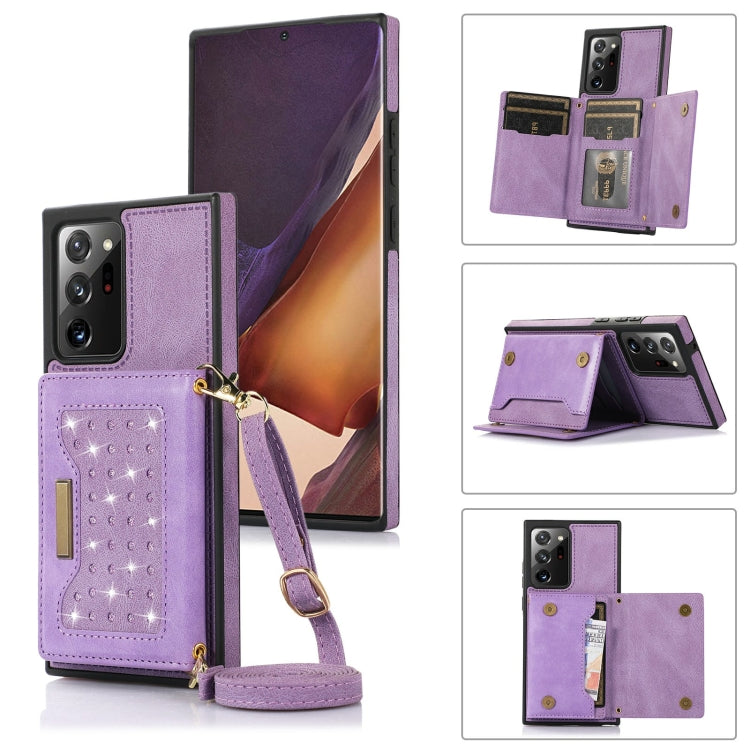 Custodia per telefono in pelle RFID tripla con cordino, For Samsung Galaxy Z Flip3 5G, For Samsung Galaxy Z Flip4, For Samsung Galaxy Note20 Ultra, For Samsung Galaxy S20