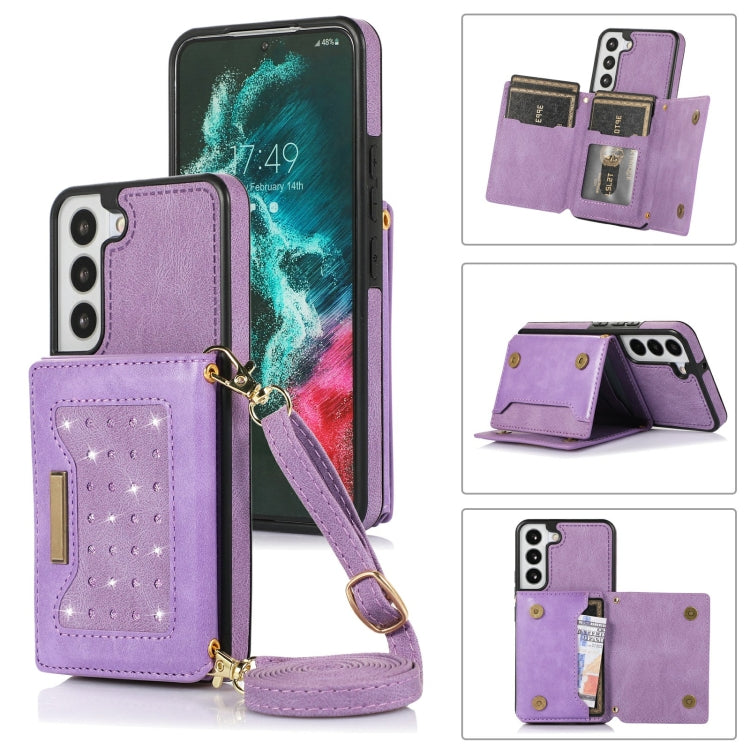 Custodia per telefono in pelle RFID tripla con cordino, For Samsung Galaxy S20+, For Samsung Galaxy S20 FE, For Samsung Galaxy S21, For Samsung Galaxy S22