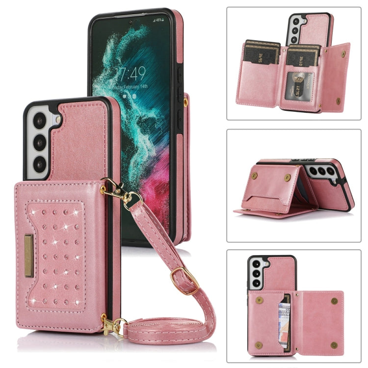 Custodia per telefono in pelle RFID tripla con cordino, For Samsung Galaxy S20+, For Samsung Galaxy S20 FE, For Samsung Galaxy S21, For Samsung Galaxy S22