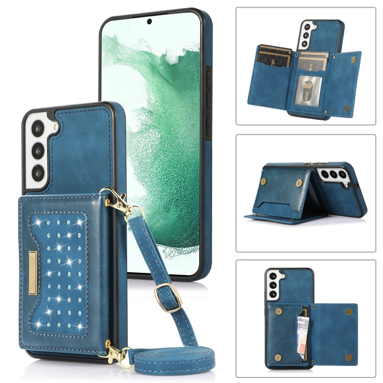 Custodia per telefono in pelle RFID tripla con cordino, For Samsung Galaxy S21 Ultra, For Samsung Galaxy S22+, For Samsung Galaxy S21+, For Samsung Galaxy S21 FE