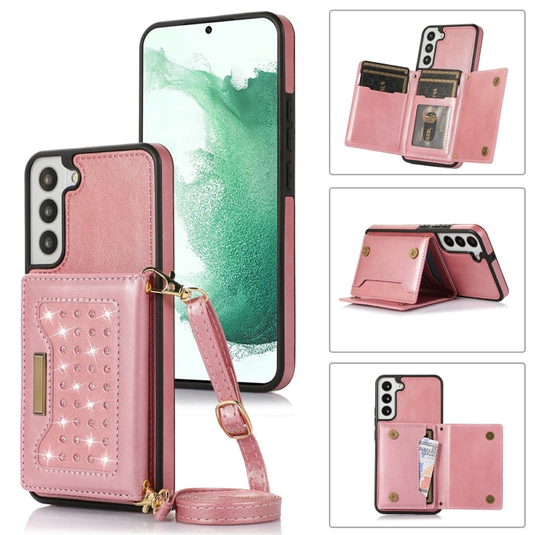 Custodia per telefono in pelle RFID tripla con cordino, For Samsung Galaxy S21 Ultra, For Samsung Galaxy S22+, For Samsung Galaxy S21+, For Samsung Galaxy S21 FE